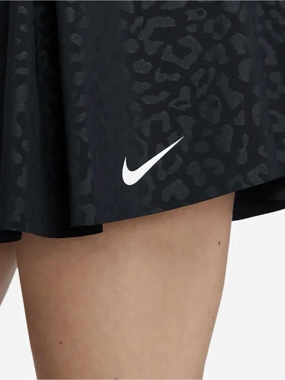 Nike Dri-FIT Black Leopard Print Tennis Golf Athletic Skort XS - Picture 2 of 5